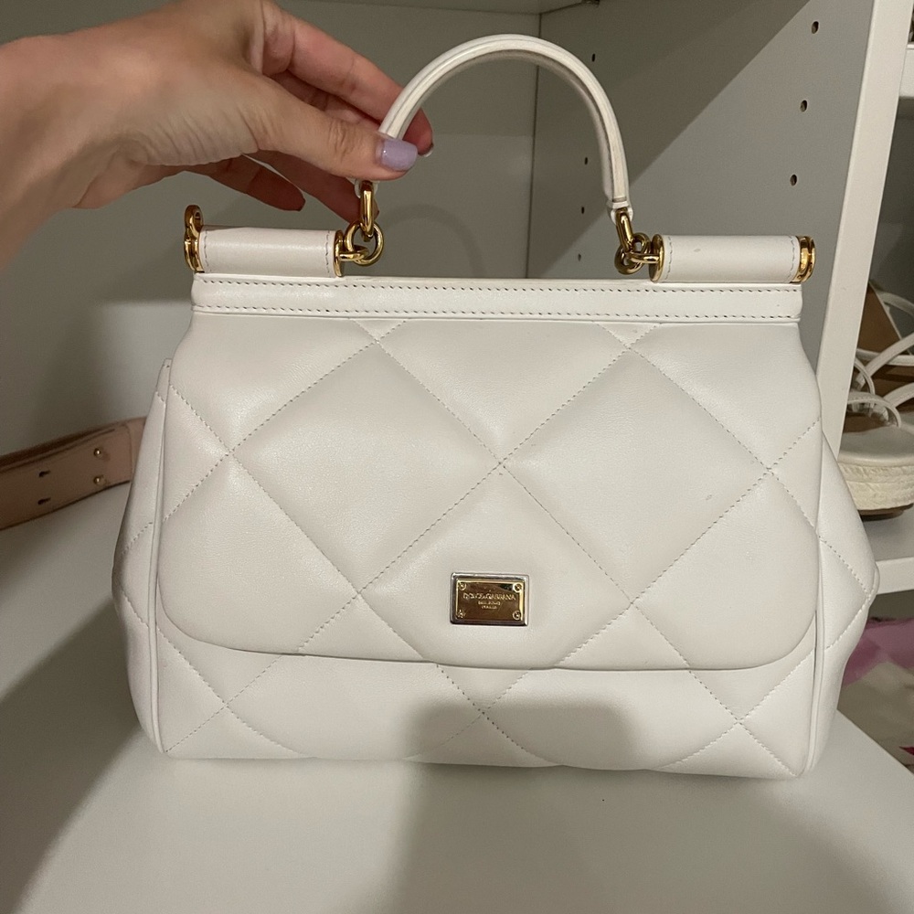 Dolce and Gabbana Sicily Leather Handbag